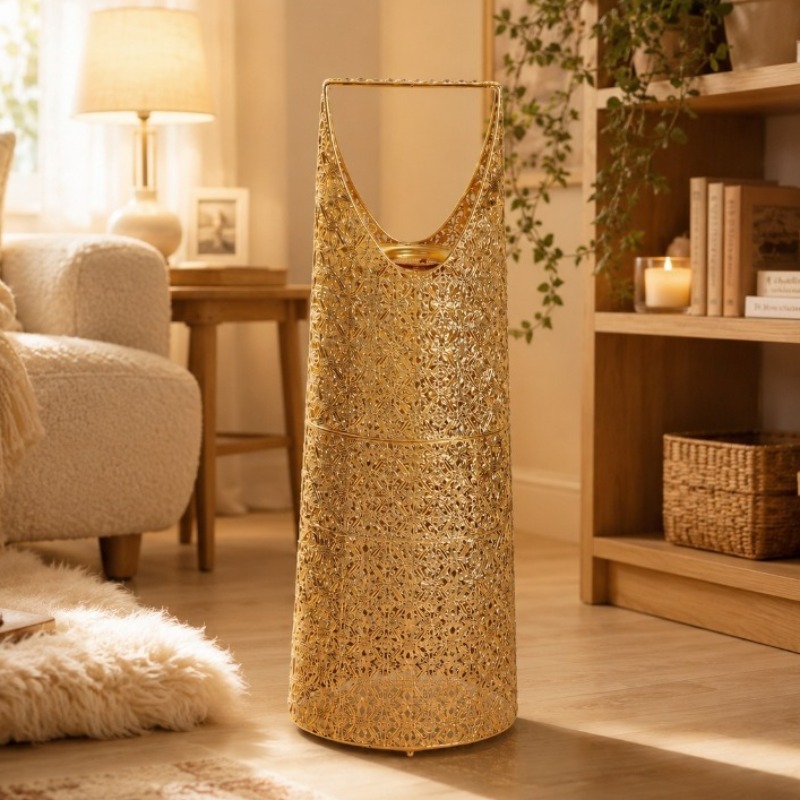 In Home Fragrance Products - Midden-Oosterse wierookbrander met uitgehold ijzerwerk, staande