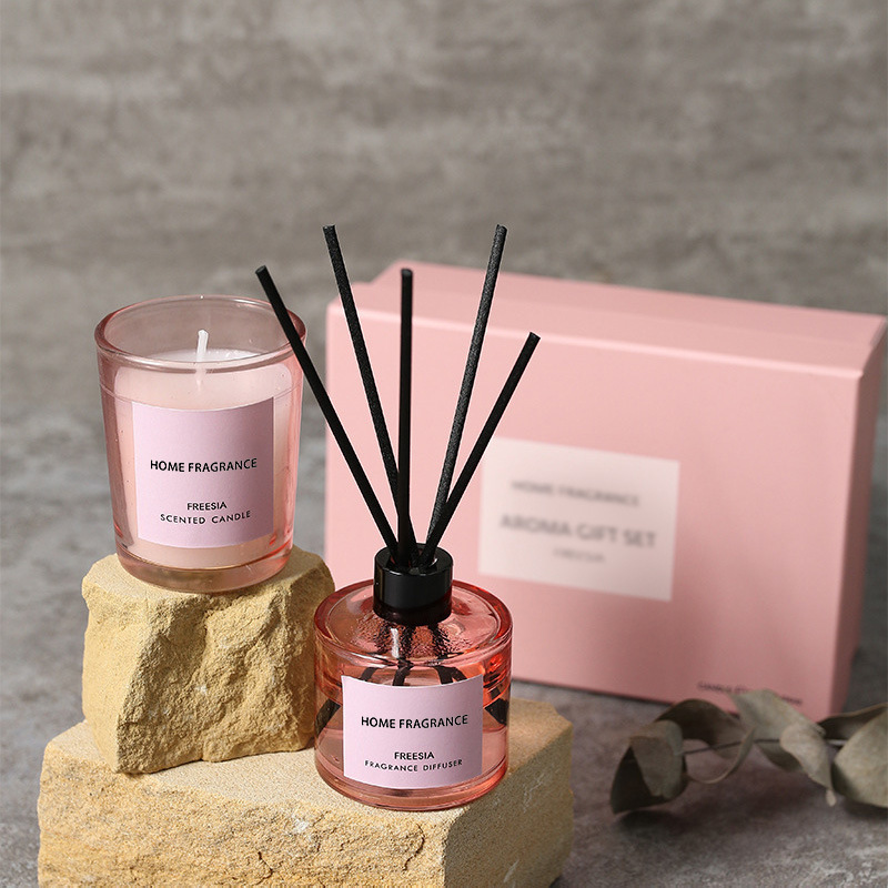 Home Fragrance That Lasts Long - Premium rietdiffuser en kaars cadeauset, langdurige
