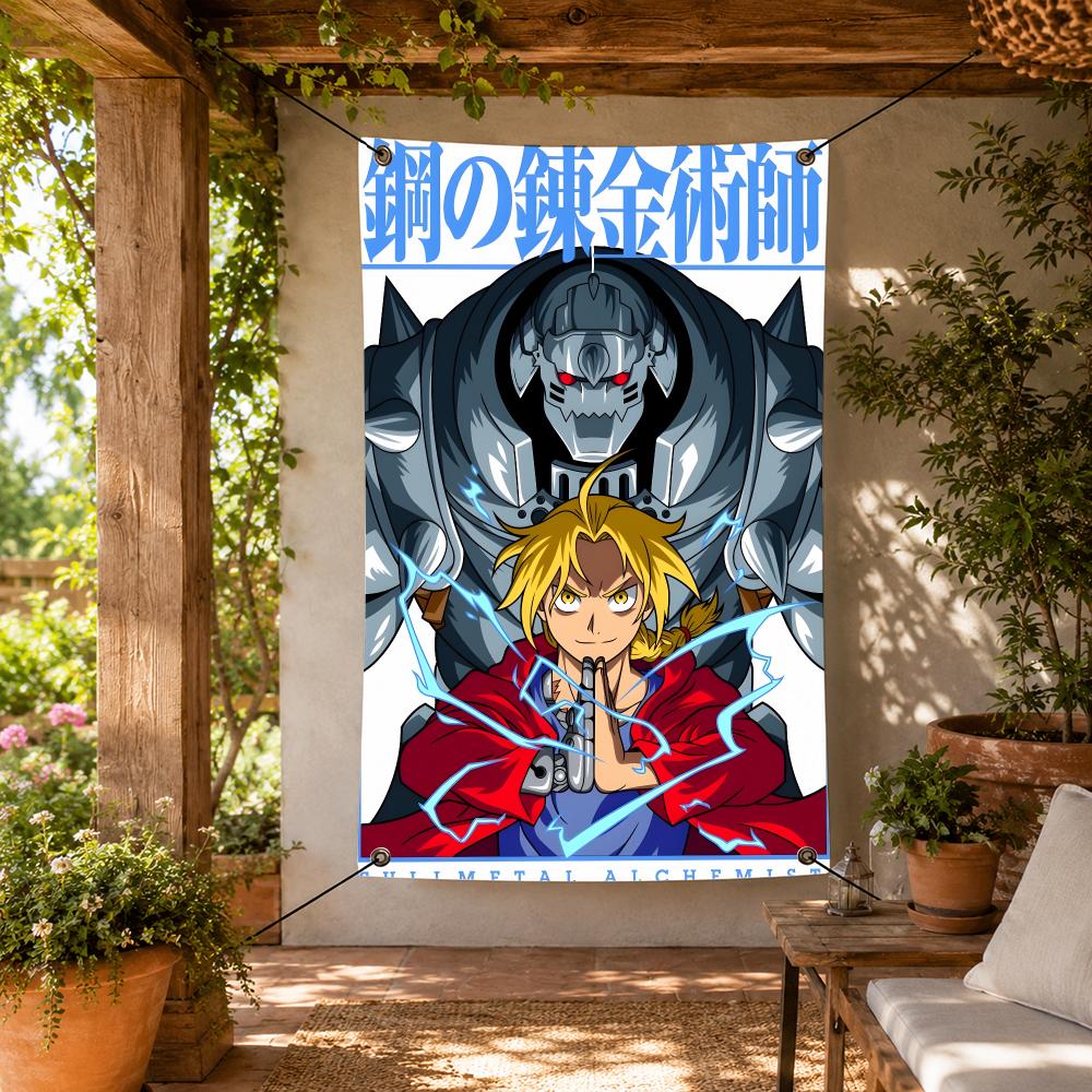 Home Garden Alchemist - Anime F-Fullmetal Alchemist Vlaggen Decoratieve Vlaggenbanner